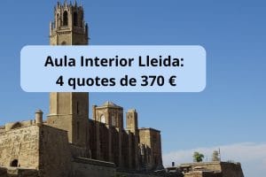 Aula Interior Lleida - Pagament en quatre quotes